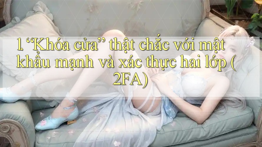 1. “Khóa cửa” thật chắc với mật khẩu mạnh và xác thực hai lớp (2FA) 1. “Khóa cửa” thật chắc với mật khẩu mạnh và xác thực hai lớp (2FA)