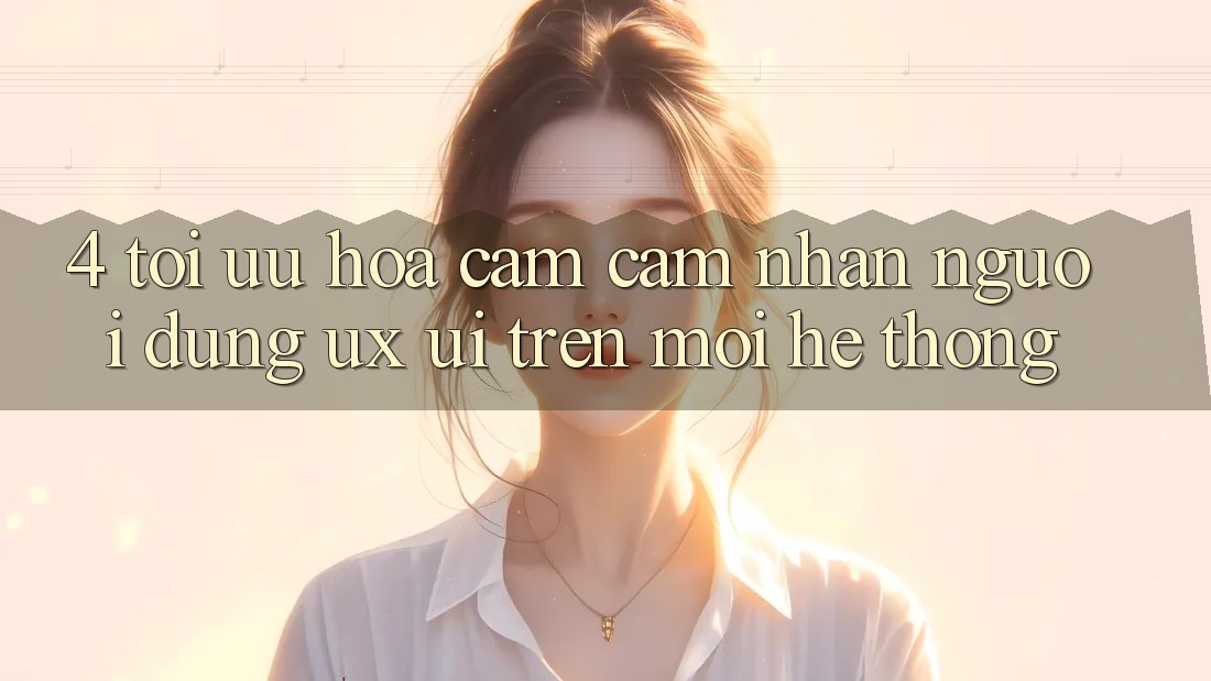 4. Tối Ưu Hóa Cảm cảm nhận Người Dùng (UX/UI) Trên Mọi Hệ thống 4. Tối Ưu Hóa Cảm cảm nhận Người Dùng (UX/UI) Trên Mọi Hệ thống