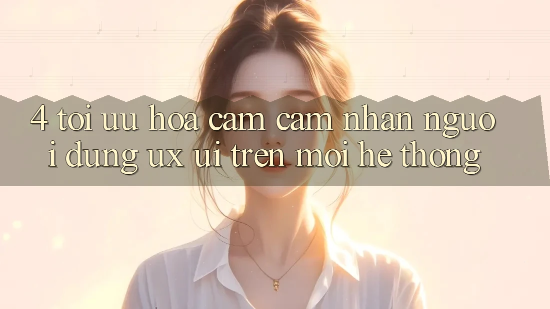 4. Tối Ưu Hóa Cảm cảm nhận Người Dùng (UX/UI) Trên Mọi Hệ thống 4. Tối Ưu Hóa Cảm cảm nhận Người Dùng (UX/UI) Trên Mọi Hệ thống