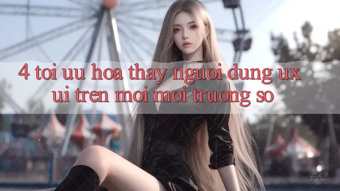 4. Tối Ưu Hóa Thấy Người Dùng (UX/UI) Trên Mọi Môi trường số