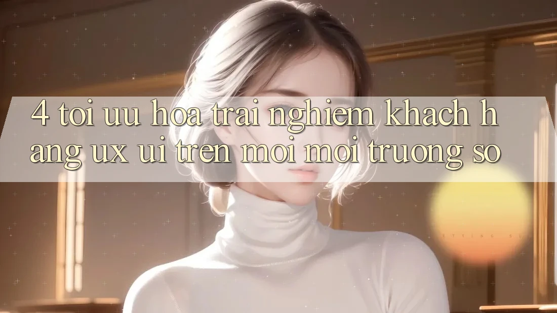 4. Tối Ưu Hóa Trải nghiệm Khách hàng (UX/UI) Trên Mọi Môi trường số 4. Tối Ưu Hóa Trải nghiệm Khách hàng (UX/UI) Trên Mọi Môi trường số